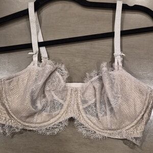 Agent Provocateur - Shimmery Light Gold Lace Underwire Bra